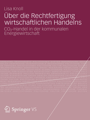 cover image of Über die Rechtfertigung wirtschaftlichen Handelns